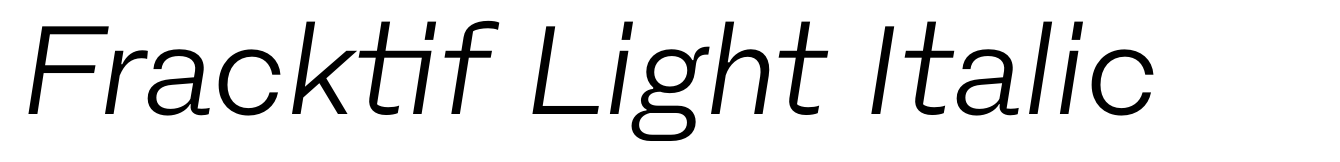 Fracktif Light Italic